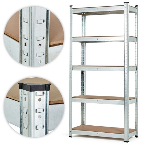 Regał magazynowy 205x120x45 cm stal galwanizowana 5 półek 875 kg ModernHome Regał magazynowy 205x120x45 cm stal galwanizowana 5 półek 875 kg ModernHome