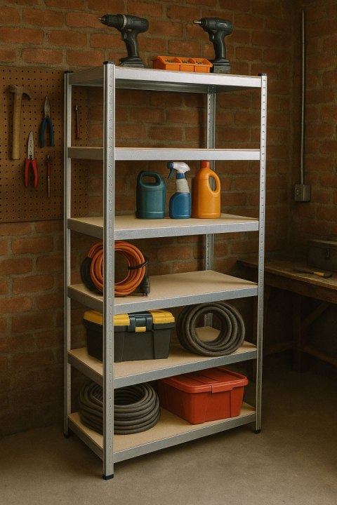 Regał magazynowy 222x110x50 cm stal galwanizowana 6 półek 1050 kg ModernHome Regał magazynowy 222x110x50 cm stal galwanizowana 6 półek 1050 kg ModernHome