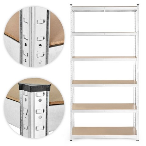 Regał magazynowy 222x110x50 cm stal galwanizowana 6 półek 1050 kg ModernHome Regał magazynowy 222x110x50 cm stal galwanizowana 6 półek 1050 kg ModernHome