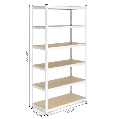 Regał magazynowy 222x110x50 cm stal galwanizowana 6 półek 1050 kg ModernHome Regał magazynowy 222x110x50 cm stal galwanizowana 6 półek 1050 kg ModernHome