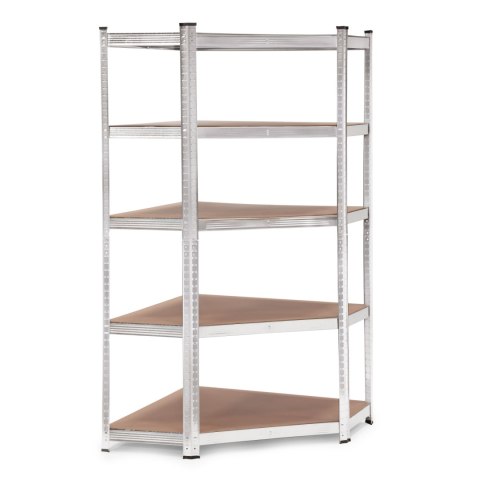 Regał magazynowy narożny 180x90x40 cm stal galwanizowana 5 półek 875 kg ModernHome Regał magazynowy narożny 180x90x40 cm stal galwanizowana 5 półek 875 kg ModernHome