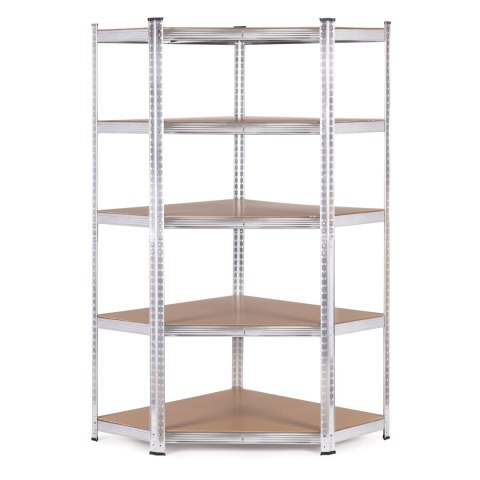 Regał magazynowy narożny 180x90x40 cm stal galwanizowana 5 półek 875 kg ModernHome Regał magazynowy narożny 180x90x40 cm stal galwanizowana 5 półek 875 kg ModernHome