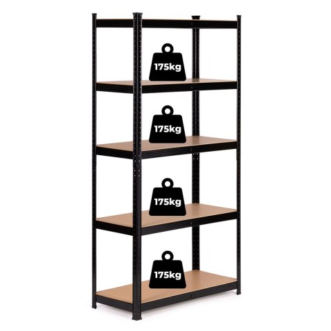 Regał metalowy magazynowy 180x90x40 cm do garażu piwnicy 5 półek 875 kg ModernHome Regał metalowy magazynowy 180x90x40 cm do garażu piwnicy 5 półek 875 kg ModernHome