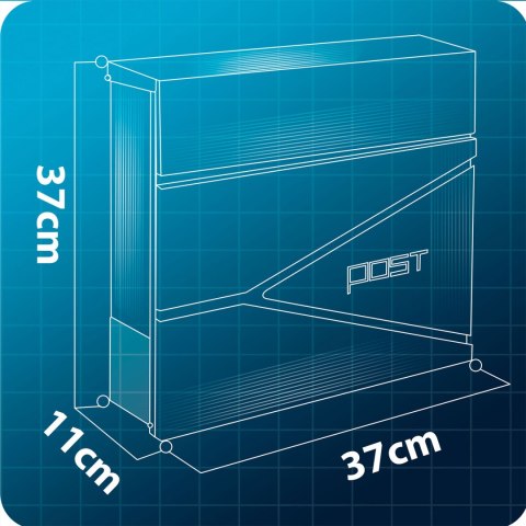 Skrzynka na listy 37x37x10,5 cm antracyt HM-862 Skrzynka na listy 37x37x10,5 cm antracyt HM-862