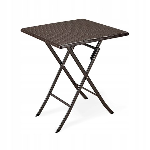 Stolik ogrodowy składany stół kawowy ratan balkon 62 cm ModernHome Stolik ogrodowy składany stół kawowy ratan balkon 62 cm ModernHome