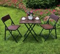 Stolik ogrodowy składany stół kawowy ratan balkon 62 cm ModernHome