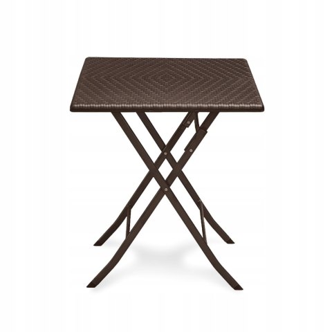 Stolik ogrodowy składany stół kawowy ratan balkon 62 cm ModernHome Stolik ogrodowy składany stół kawowy ratan balkon 62 cm ModernHome