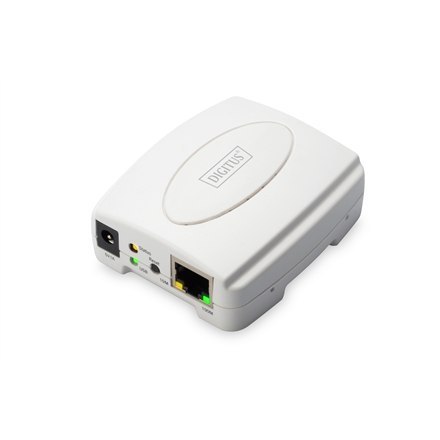 Digitus | Serwer druku USB, 1-portowy, 1x RJ45, 1x USB A, USB 2.0 | DN-13003-2 | Biały Digitus | Serwer druku USB, 1-portowy, 1x RJ45, 1x USB A, USB 2.0 | DN-13003-2 | Biały