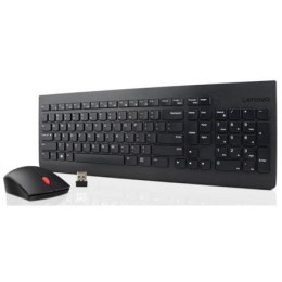 Lenovo Essential Zestaw klawiatury i myszy | Bezprzewodowa | Mysz w zestawie | układ klawiszy: US | Czarny | Klawiatura numerycz