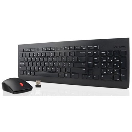 Lenovo Essential Zestaw klawiatury i myszy | Bezprzewodowa | Mysz w zestawie | układ klawiszy: US | Czarny | Klawiatura numerycz