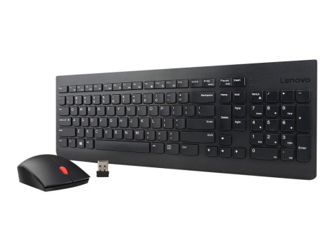 Lenovo Essential Zestaw klawiatury i myszy | Bezprzewodowa | Mysz w zestawie | układ klawiszy: US | Czarny | Klawiatura numerycz Lenovo Essential Zestaw klawiatury i myszy | Bezprzewodowa | Mysz w zestawie | układ klawiszy: US | Czarny | Klawiatura numerycz
