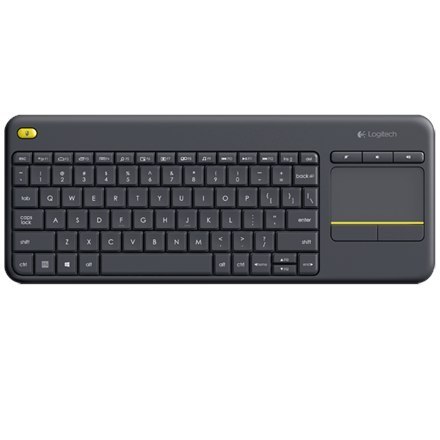 Logitech | K400 Plus | Klawiatura z gładzikiem | Bezprzewodowa | NL | Czarna | Port USB | 380 g Logitech | K400 Plus | Klawiatura z gładzikiem | Bezprzewodowa | NL | Czarna | Port USB | 380 g