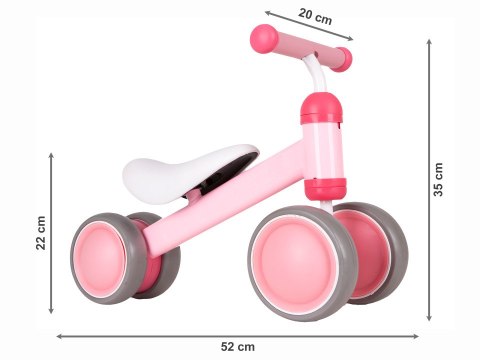 Rowerek biegowy treningowy mini rower dla dzieci różowy ECOTOYS Rowerek biegowy treningowy mini rower dla dzieci różowy ECOTOYS