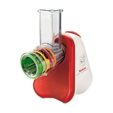 TEFAL | Tarka elektryczna | Fresh Express+ | 200 W | kolor: Biały/rubinowy czerwony TEFAL | Tarka elektryczna | Fresh Express+ | 200 W | kolor: Biały/rubinowy czerwony