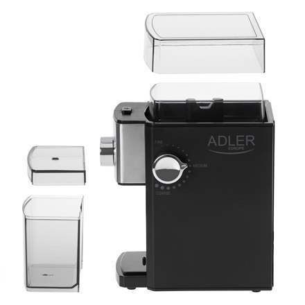 Adler | AD 4448 | Młynek do kawy | 300 W | Pojemność ziaren kawy 250 g | Ilość filiżanek 12 na pojemnik szt. Adler | AD 4448 | Młynek do kawy | 300 W | Pojemność ziaren kawy 250 g | Ilość filiżanek 12 na pojemnik szt.