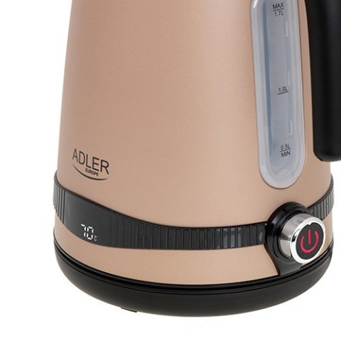 Adler | Kettle | AD 1295 | Electric | 2200 W | 1.7 L | Stainless steel | 360° rotational base | Golden Adler | Kettle | AD 1295 | Electric | 2200 W | 1.7 L | Stainless steel | 360° rotational base | Golden