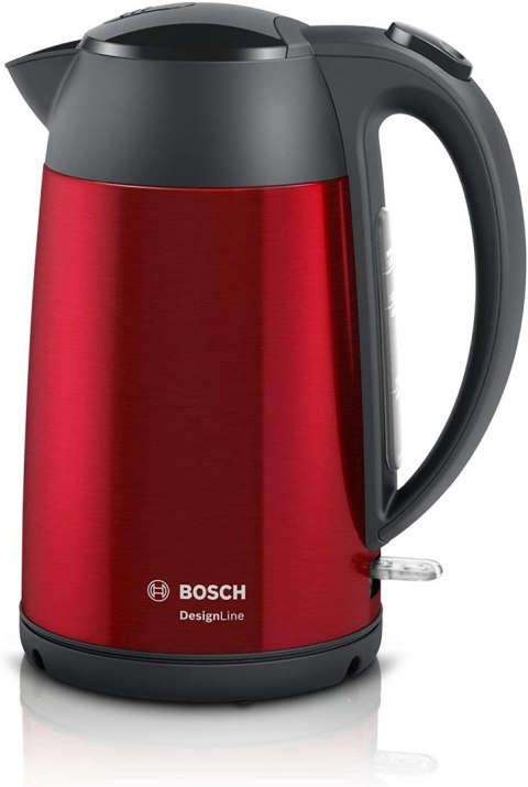 Bosch | Czajnik | DesignLine TWK3P424 | Elektryczny | 2400 W | 1,7 L | Stal szlachetna | Podstawa obrotowa 360° | Czerwony Bosch | Czajnik | DesignLine TWK3P424 | Elektryczny | 2400 W | 1,7 L | Stal szlachetna | Podstawa obrotowa 360° | Czerwony