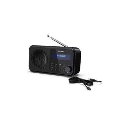 Przenośne radio cyfrowe Sharp DR-P420(BK) Tokyo, FM/DAB/DAB+, Bluetooth 5.0, zasilanie USB lub bateryjne, czarny Sharp | czarny Przenośne radio cyfrowe Sharp DR-P420(BK) Tokyo, FM/DAB/DAB+, Bluetooth 5.0, zasilanie USB lub bateryjne, czarny Sharp | czarny