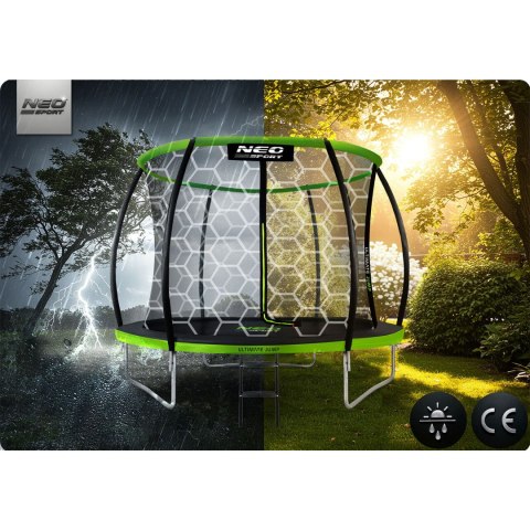 Trampolina ogrodowa profilowana 10ft/312cmz siatką wewnętrzną Neo-Sport Trampolina ogrodowa profilowana 10ft/312cmz siatką wewnętrzną Neo-Sport