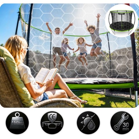 Trampolina ogrodowa profilowana 10ft/312cmz siatką wewnętrzną Neo-Sport Trampolina ogrodowa profilowana 10ft/312cmz siatką wewnętrzną Neo-Sport