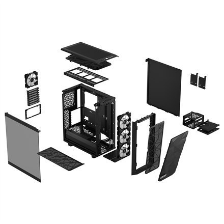 Fractal Design | Meshify 2 Compact RGB | Okno boczne | Black TG Light Tint | Mid-Tower | Zasilacz w zestawie Nie | ATX Fractal Design | Meshify 2 Compact RGB | Okno boczne | Black TG Light Tint | Mid-Tower | Zasilacz w zestawie Nie | ATX