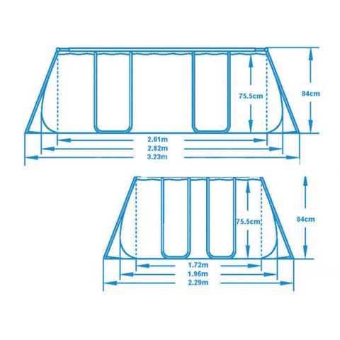 Basen ogrodowy stelażowy 282 x 196 x 84 cm 10w1 Bestway 56629N Basen ogrodowy stelażowy 282 x 196 x 84 cm 10w1 Bestway 56629N