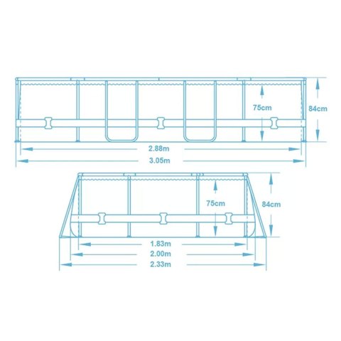 Basen ogrodowy stelażowy 305 x 200 x 84 cm 10w1 Bestway 5614A Basen ogrodowy stelażowy 305 x 200 x 84 cm 10w1 Bestway 5614A