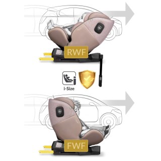 Fotelik samochodowy Nukido Aero Line beżowy 0-36 kg ISOFIX