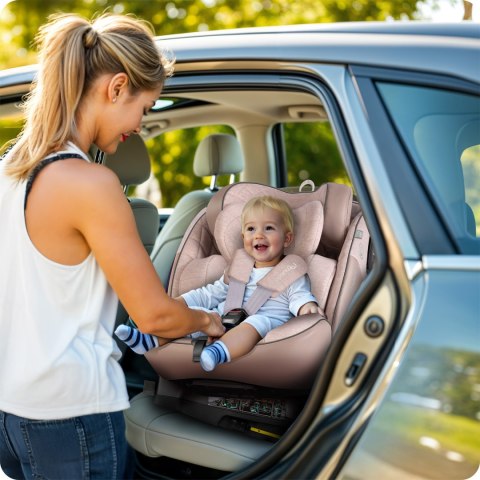Fotelik samochodowy Nukido Aero Line beżowy 0-36 kg ISOFIX Fotelik samochodowy Nukido Aero Line beżowy 0-36 kg ISOFIX