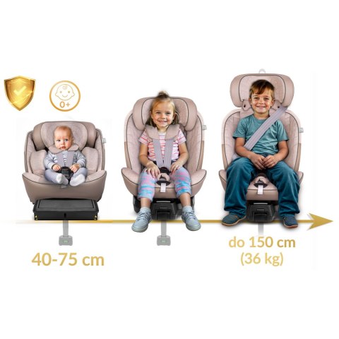 Fotelik samochodowy Nukido Aero Line beżowy 0-36 kg ISOFIX Fotelik samochodowy Nukido Aero Line beżowy 0-36 kg ISOFIX