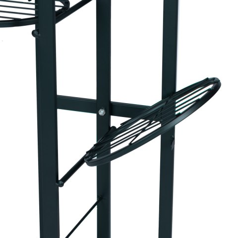 Nowoczesny metalowy kwietnik stojak na kwiaty 6 poziomów czarny ModernHome Nowoczesny metalowy kwietnik stojak na kwiaty 6 poziomów czarny ModernHome
