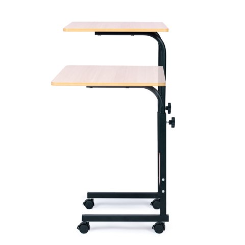 Stolik pod laptopa z kółkami biurko dostawiane do fotela kanapy brązowy ModernHome Stolik pod laptopa z kółkami biurko dostawiane do fotela kanapy brązowy ModernHome