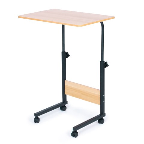 Stolik pod laptopa z kółkami biurko dostawiane do fotela kanapy brązowy ModernHome Stolik pod laptopa z kółkami biurko dostawiane do fotela kanapy brązowy ModernHome
