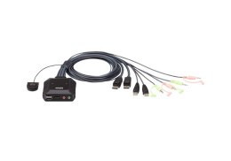 ATEN CS22DP - przełącznik KVM / audio / USB - 2 porty