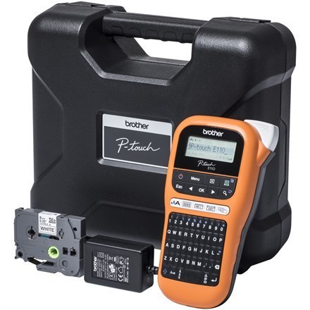 Brother P-Touch | PT-E110VP | Monochromatyczny | Termotransferowy | Inny | Czarny | Pomarańczowy Brother P-Touch | PT-E110VP | Monochromatyczny | Termotransferowy | Inny | Czarny | Pomarańczowy