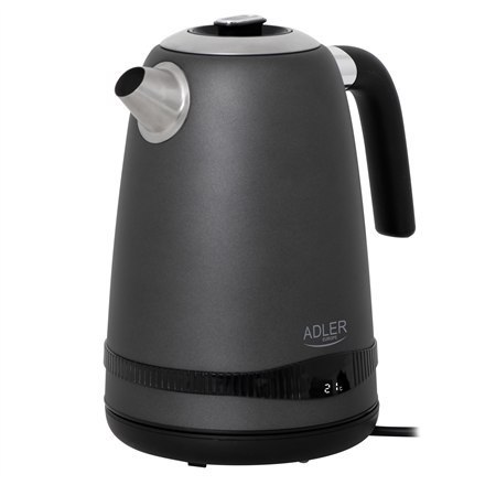 Czajnik Adler | AD 1295g SS | Elektryczny | 2200 W | 1,7 L | Stal nierdzewna | Podstawa obrotowa 360° | Szary Czajnik Adler | AD 1295g SS | Elektryczny | 2200 W | 1,7 L | Stal nierdzewna | Podstawa obrotowa 360° | Szary