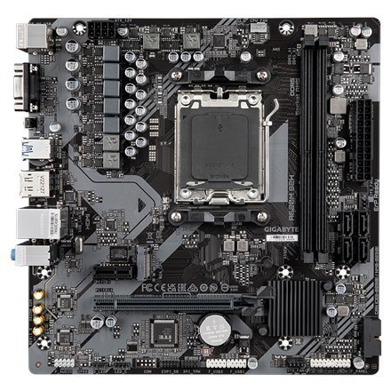 Gigabyte | A620M S2H 1.0 M/B | Rodzina procesorów AMD | Gniazdo procesora AM5 | DDR5 DIMM | Gniazda pamięci 2 | Obsługiwane inte