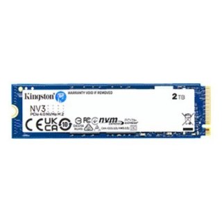 Kingston SSD | NV3 | 2000 GB | Format dysku SSD M.2 2280 | Interfejs dysku półprzewodnikowego PCIe NVMe Gen 4.0 (x4) | Prędkość 