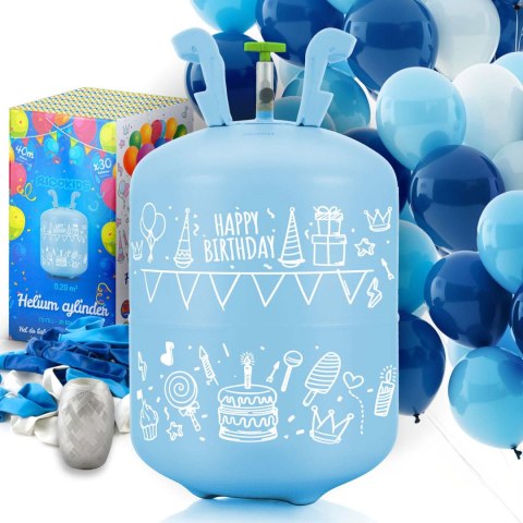 Butla z helem 0,20 m3 z balonami i wstążką Ricokids Butla z helem 0,20 m3 z balonami i wstążką Ricokids