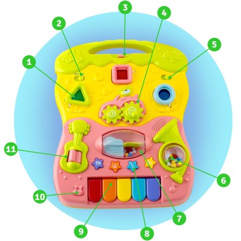 Chodzik edukacyjny z muzyką 2w1 RK-744 Ricokids różowy Chodzik edukacyjny z muzyką 2w1 RK-744 Ricokids różowy