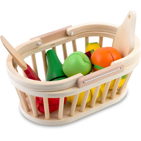 Drewniana zabawka koszyk z owocami do krojenia 9 szt RK-870 Ricokids Drewniana zabawka koszyk z owocami do krojenia 9 szt RK-870 Ricokids