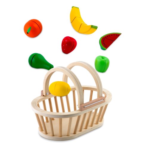 Drewniana zabawka koszyk z owocami do krojenia 9 szt RK-870 Ricokids Drewniana zabawka koszyk z owocami do krojenia 9 szt RK-870 Ricokids