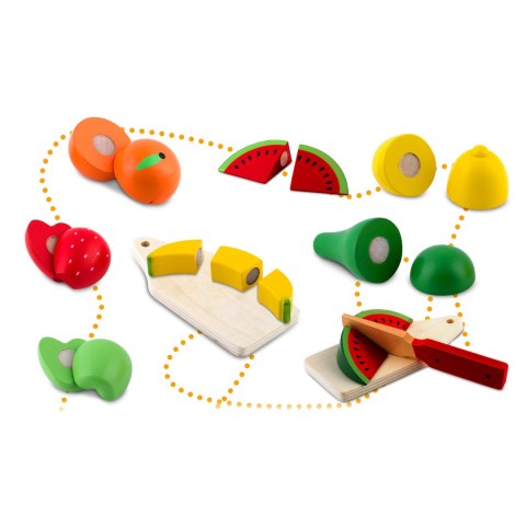 Drewniana zabawka koszyk z owocami do krojenia 9 szt RK-870 Ricokids Drewniana zabawka koszyk z owocami do krojenia 9 szt RK-870 Ricokids