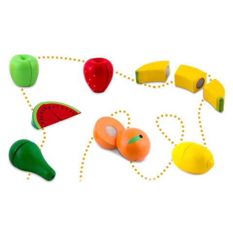 Drewniana zabawka koszyk z owocami do krojenia 9 szt RK-870 Ricokids Drewniana zabawka koszyk z owocami do krojenia 9 szt RK-870 Ricokids