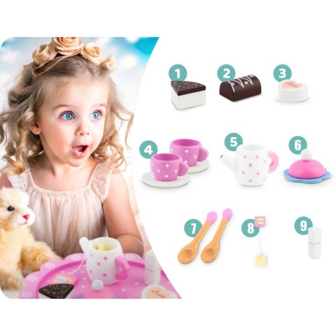 Drewniana zabawka zestaw do herbaty RK-869 Ricokids Drewniana zabawka zestaw do herbaty RK-869 Ricokids