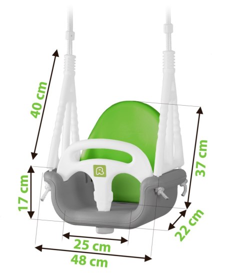 Huśtawka kubełkowa Słonik 3w1 Ricokids szaro zielona Huśtawka kubełkowa Słonik 3w1 Ricokids szaro zielona