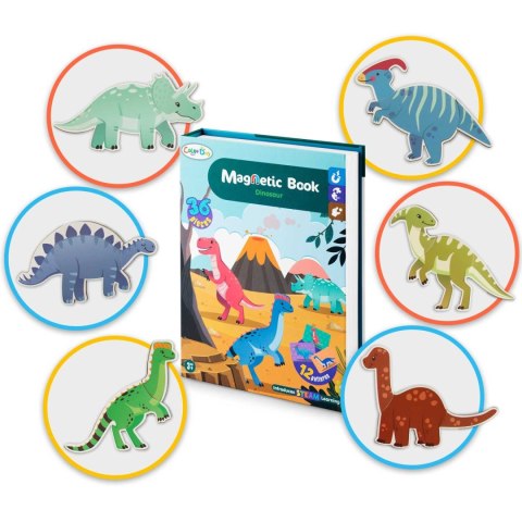 Książka magnetyczna Puzzle Dinozaury RK-770 Książka magnetyczna Puzzle Dinozaury RK-770