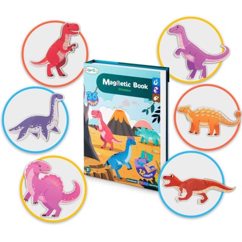 Książka magnetyczna Puzzle Dinozaury RK-770 Książka magnetyczna Puzzle Dinozaury RK-770