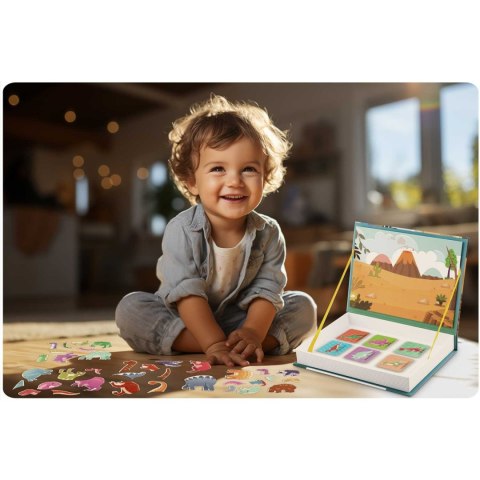 Książka magnetyczna Puzzle Dinozaury RK-770 Książka magnetyczna Puzzle Dinozaury RK-770