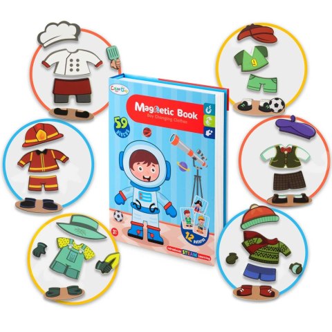 Książka magnetyczna puzzle Przebieranki RK-770 Książka magnetyczna puzzle Przebieranki RK-770